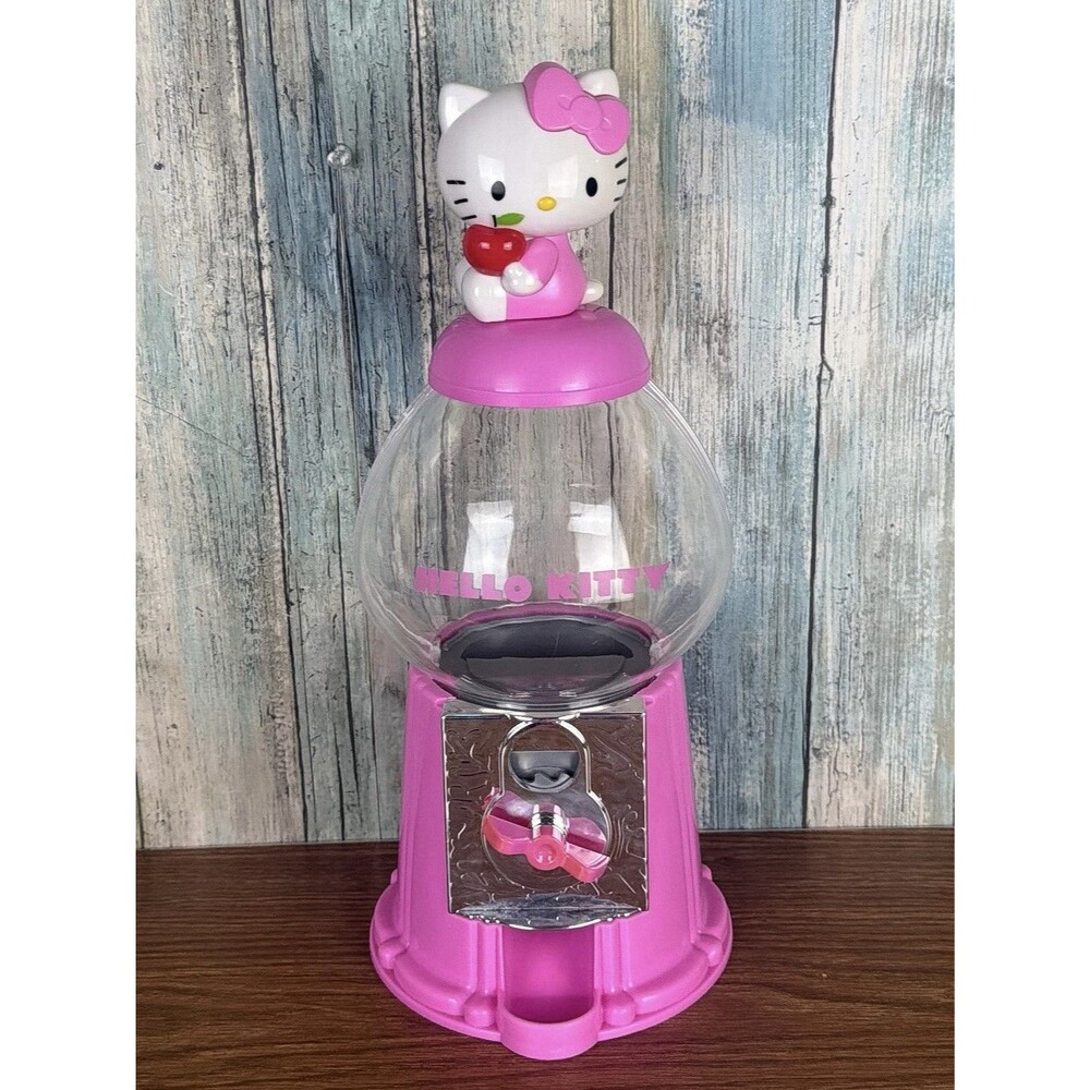 Hello Kitty Sanrio 14" Gumball Machine Candy Dispenser Pink KT3109 Works